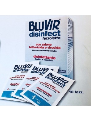 BluVir Disinfect Batteri e Virus 10 Fazzoletti